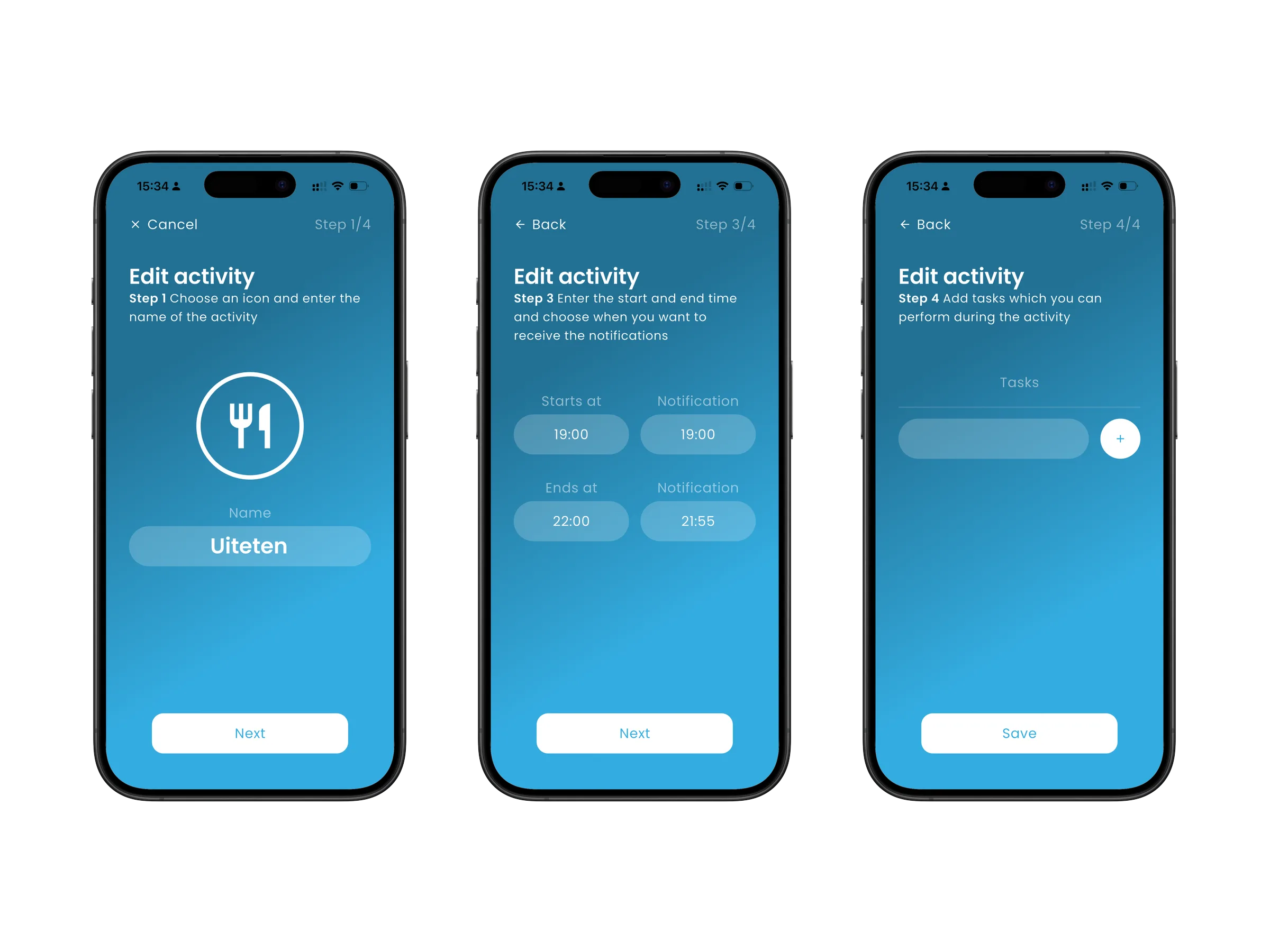 04 · Activity edit flow